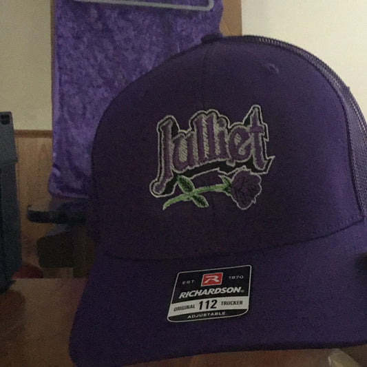 Purple embroidered Julliet hat
